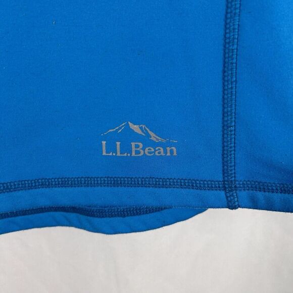LL Bean Hoodie Women's Medium Blue 1/4 Zip Athletic Zip Pocket Athletic - Picture 4 of 11
